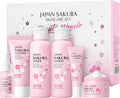 LAIKOU Skin Care Set JAPAN SAKURA Women Beauty Gift Sets Skin Care Kit with Cleanser, Toner, Serum, Eye Cream, Face Cream Travel Kit for Women Teen Girls Mom Daughter Birthday TSA-friendly Sizes 5pcs