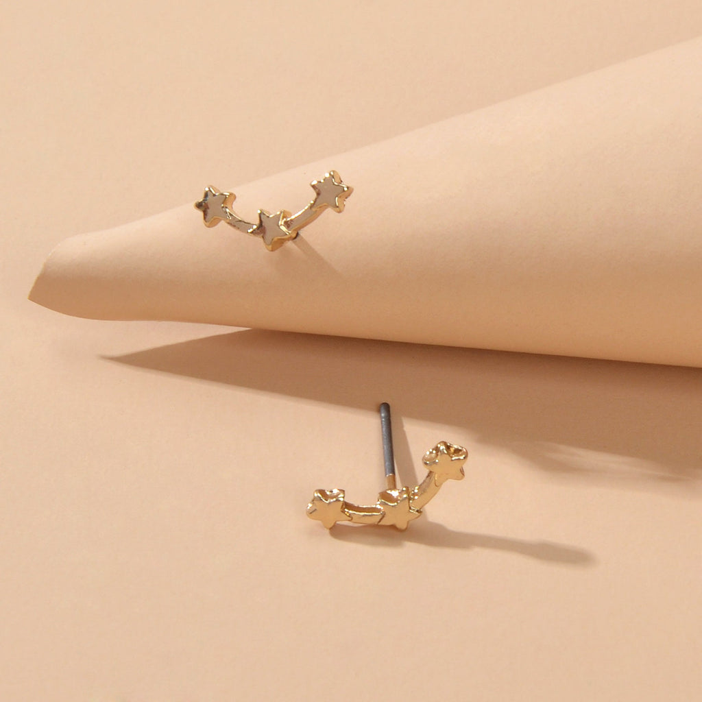 Minimalist Jewellery Gold Plated Star Small Stud Earrings Dainty Gifts for Women