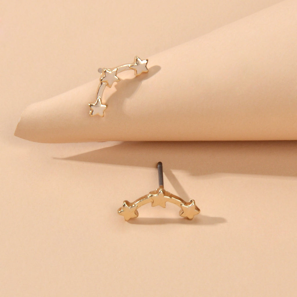 Minimalist Jewellery Gold Plated Star Small Stud Earrings Dainty Gifts for Women