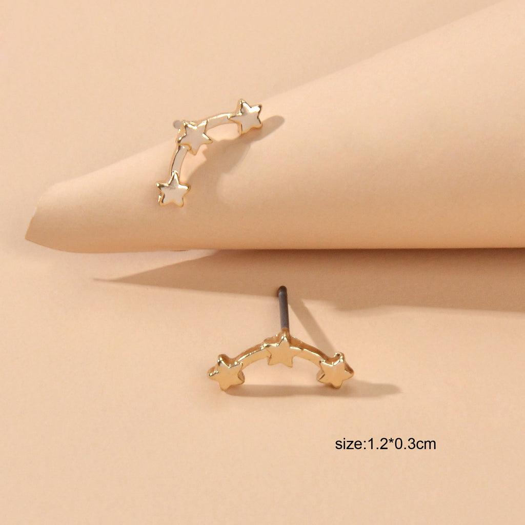 Minimalist Jewellery Gold Plated Star Small Stud Earrings Dainty Gifts for Women
