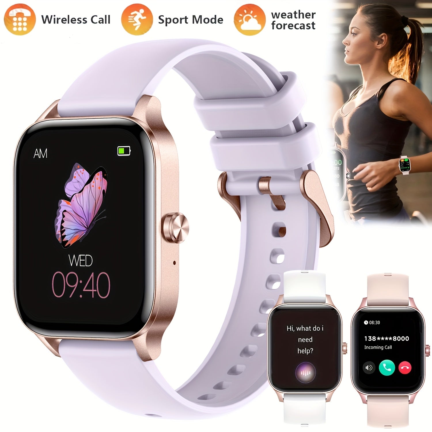 Smartwatch 185 HD Screen Calling AI 100 Sports Modes