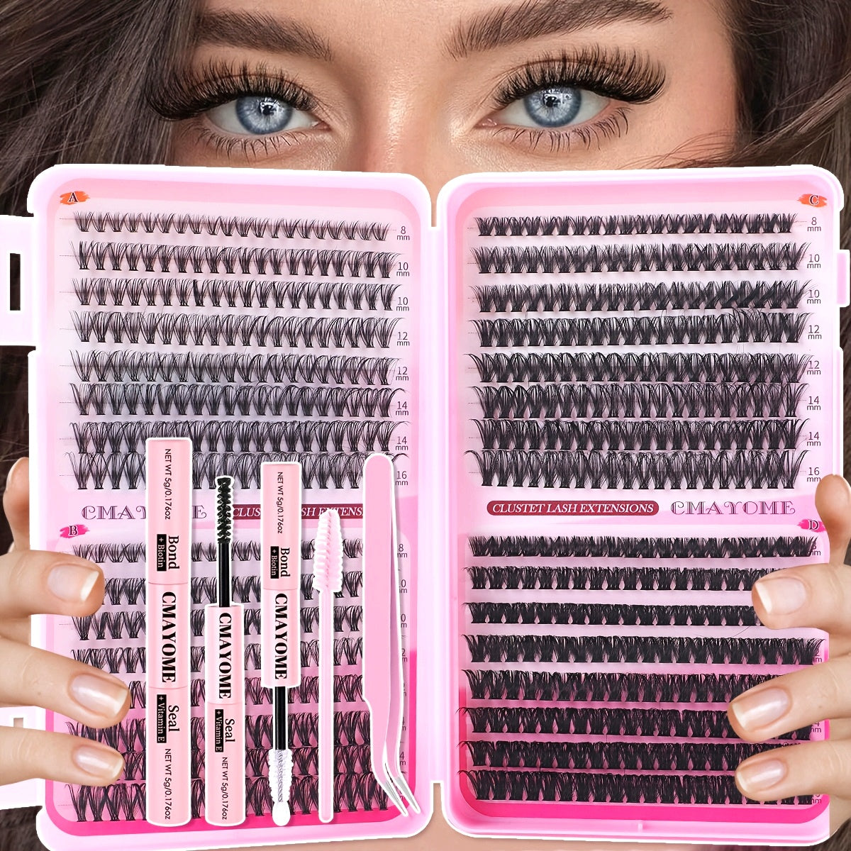 DIY Lash Clusters 640pcs Thick Volume AtHome Extension Kit